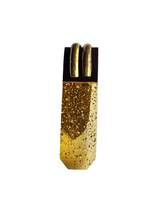 Load image into Gallery viewer, 1940s Rare Apple Juice and Black Bakelite Confetti Dress Clip
