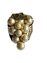 Load image into Gallery viewer, 1930s Czech Faux Pearl Grapes Dress Clip

