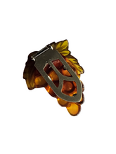 Load image into Gallery viewer, 1940s Carved Bakelite Grapes Dress Clip
