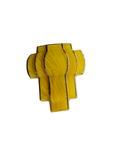 Load image into Gallery viewer, 1930s Bright Yellow Silvered Glass Deco Dress Clip
