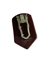 Load image into Gallery viewer, 1940s Chunky Carved Bakelite Maroon Dress Clip
