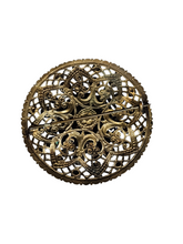 Load image into Gallery viewer, 1930s Czech Clear Glass Filigree Brooch
