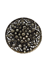 Load image into Gallery viewer, 1930s Czech Clear Glass Filigree Brooch
