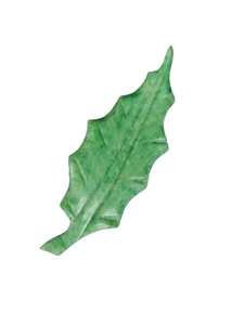 1930s Art Deco Carved Green Leaf Galalith Brooch