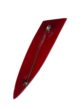 Load image into Gallery viewer, 1940s Thick Carved Bakelite Cherry Red Brooch
