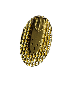 1930s Art Deco Gold Tone Filigree Multicoloured Butterfly Dress Clip