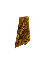 Load image into Gallery viewer, 1940s Galalith Toffee Brown Dress Clip
