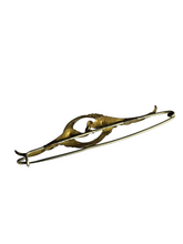 Load image into Gallery viewer, Edwardian Gold Tone Huge Bird Bar Pin Brooch
