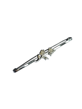 Load image into Gallery viewer, 1930s Art Deco Silver Tone Long Flower Ladies Tie Pin
