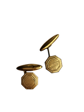 Load image into Gallery viewer, 1930s Deco Gold Tone Hexagonal Cufflinks
