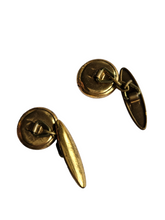 Load image into Gallery viewer, 1930s Deco Gold Tone Circle Cufflinks
