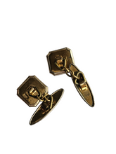 Load image into Gallery viewer, 1930s Art Deco Gold Tone Square Cufflinks
