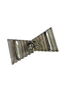1930s Deco Glass and Gold Tone Torando Buckle