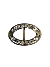 Load image into Gallery viewer, Edwardian Filigree and Glass Buckle

