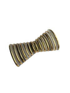 1930s Deco Glass and Gold Tone Torando Buckle
