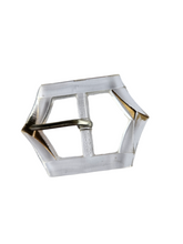 Load image into Gallery viewer, 1930s Deco Clear Glass and Gold Tone Buckle
