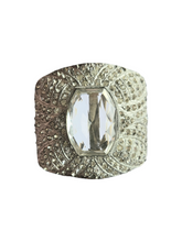 Load image into Gallery viewer, 1930s Art Deco Chunky Metal and Glass Buckle

