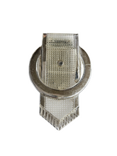 Load image into Gallery viewer, 1930s Art Deco Silvered and Glass Dress Clip
