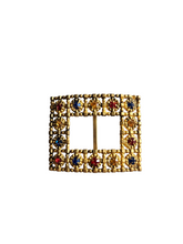 Load image into Gallery viewer, 1930s Czech Gold Tone Multicoloured Buckle
