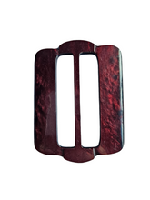 Load image into Gallery viewer, 1940s Huge Aubergine Purple Galalith Buckle
