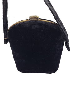1940s/1950s Black Velvet Box Bag