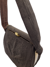 Load image into Gallery viewer, 1940s Chocolate Brown Corde Box Bag
