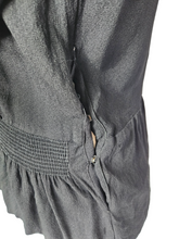 Load image into Gallery viewer, 1940s Black Embroidered Peplum Blouse
