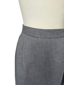 1940s Black and White Gingham Pom Pom Summer Suit