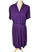 Load image into Gallery viewer, 1940s Rich Purple Zip Front Dress
