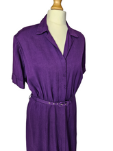 Load image into Gallery viewer, 1940s Rich Purple Zip Front Dress
