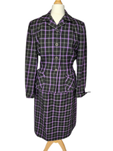 Load image into Gallery viewer, 1940s Purple and Black Check Suit
