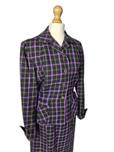 Load image into Gallery viewer, 1940s Purple and Black Check Suit
