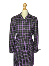 Load image into Gallery viewer, 1940s Purple and Black Check Suit
