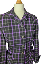 Load image into Gallery viewer, 1940s Purple and Black Check Suit
