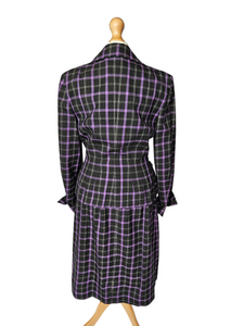 1940s Purple and Black Check Suit