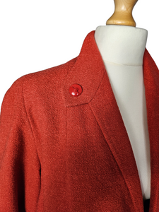 1940s Orangey Red Swing Jacket