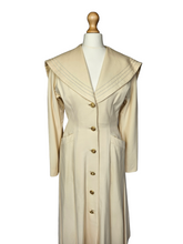 Load image into Gallery viewer, 1940s Cream Sailor Coat With Nautical Collar Back  and Buttons
