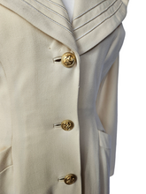 Load image into Gallery viewer, 1940s Cream Sailor Coat With Nautical Collar Back  and Buttons
