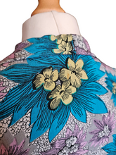 Load image into Gallery viewer, 1940s CC41 Teal, Lilac and Yellow Crepe Dress and Jacket Set
