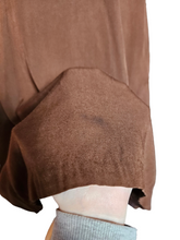 Load image into Gallery viewer, 1940s Brown And Rainbow Ribbon Dress With Peter Pan Collar
