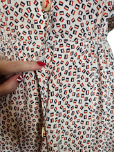 Load image into Gallery viewer, 1940s Rare Red, White and Blue French Flag Dress
