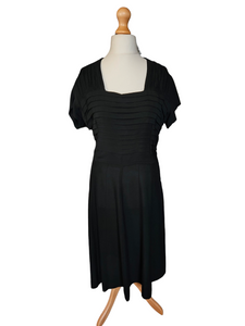 1940s Black Layered Cocktail Dress