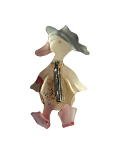 1940s Coro Nylon Duck Brooch