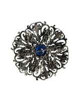 Load image into Gallery viewer, 1930s Czech Bright Multicoloured Glass Filigree Brooch
