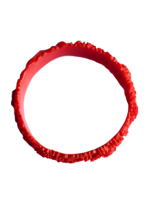 1940s Rare Red Celluloid Flower Bangle