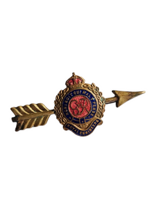 1940s World War Two Royal Engineers Arrow Sweetheart Brooch