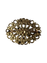 Load image into Gallery viewer, 1930s Czech Multicoloured Glass Filigree Brooch

