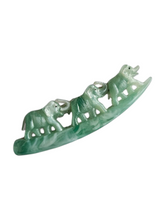 Load image into Gallery viewer, 1940s Carved Faux Jade? Elephant Brooch
