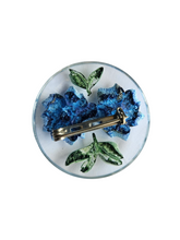 Load image into Gallery viewer, 1940s Blue Reverse Carved Lucite Brooch
