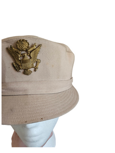WW2 World War Two Incredibly Rare Army Nurse Corps ANC Beige Summer Hobby Hat